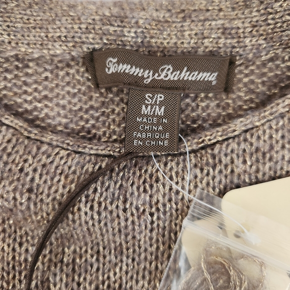 NWT Tommy Bahama Oversized Pullover with Gold Metal Fibers womens size s… - Picture 15 of 17